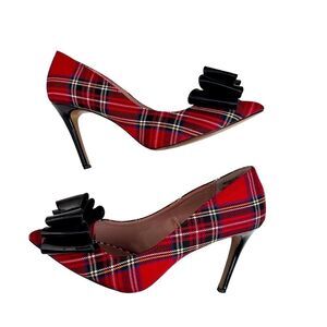 Betsey Johnson Shoes Betseyjohnson Bret Sz Red Plaid Black